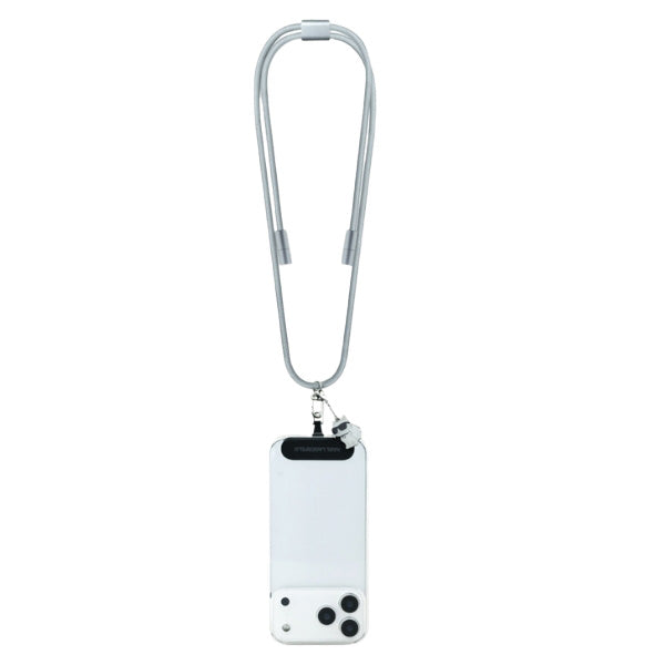 Neck Lanyard für Smartphone mit Kabel USB-C auf USB-C, Karl Lagerfeld CBDY Choupette Charm, 150 cm, Grau