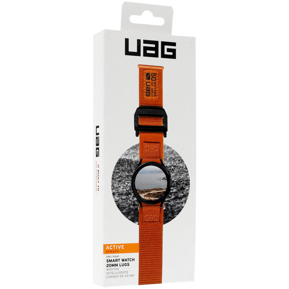 Armband 20mm für Galaxy Watch 6/5 Pro/5/4/3/2/1, Urban Armor Gear Active, Orange