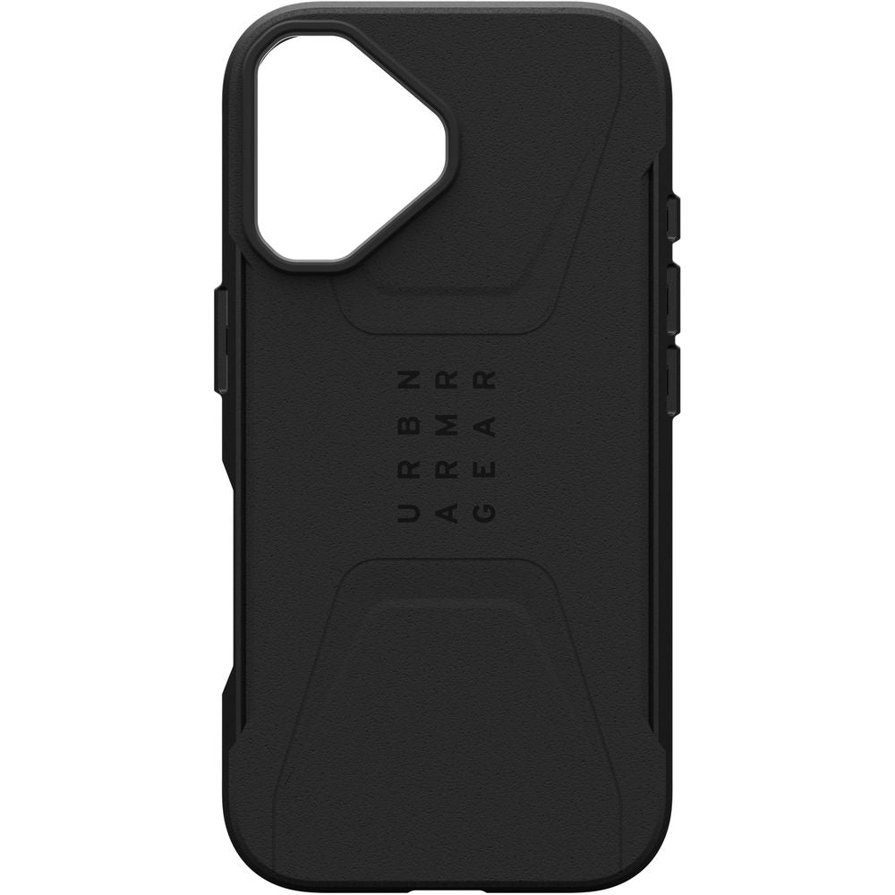 Handyhülle für iPhone 16, Urban Armor Gear Civilian Mag mit MagSafe, Schwarz