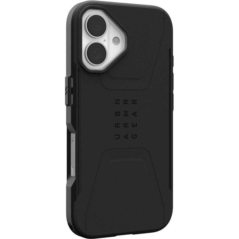 Handyhülle für iPhone 16, Urban Armor Gear Civilian Mag mit MagSafe, Schwarz