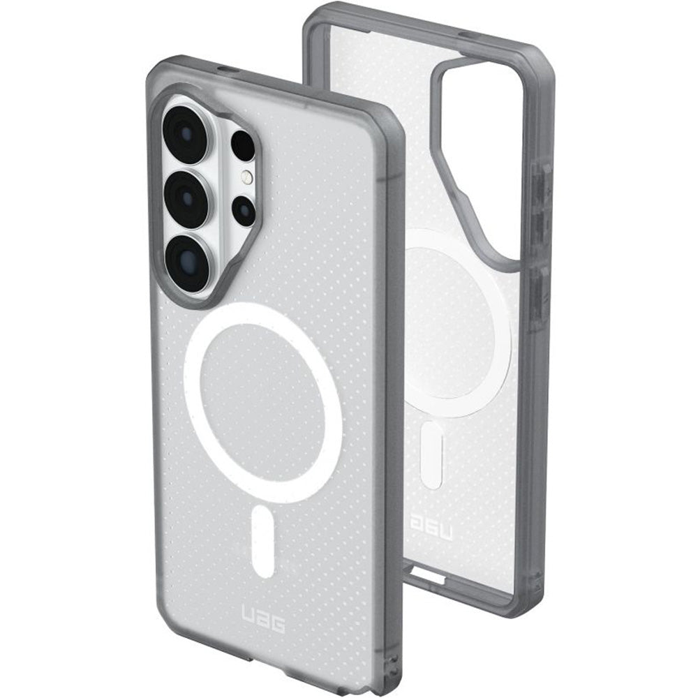 Handyhülle für Galaxy S26 Ultra, Urban Armor Gear Dot Magnetic mit MagSafe, Durchscheinend-Grau