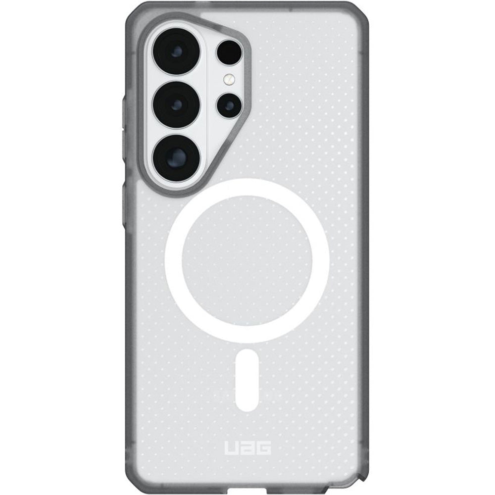 Handyhülle für Galaxy S26 Ultra, Urban Armor Gear Dot Magnetic mit MagSafe, Durchscheinend-Grau