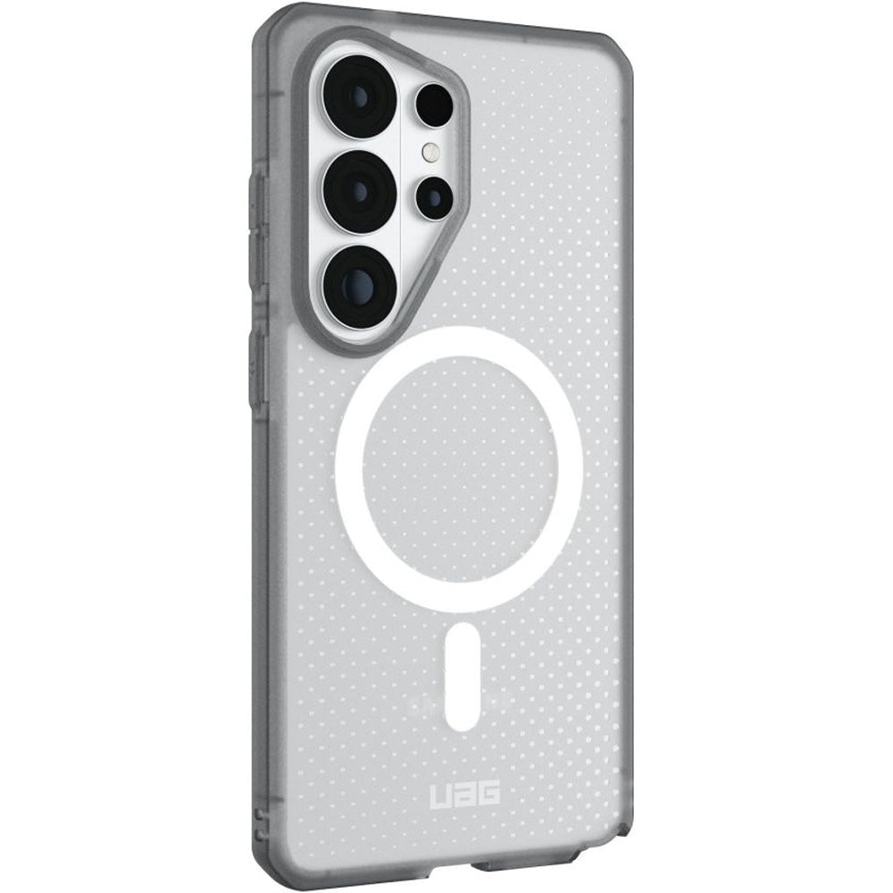 Handyhülle für Galaxy S26 Ultra, Urban Armor Gear Dot Magnetic mit MagSafe, Durchscheinend-Grau
