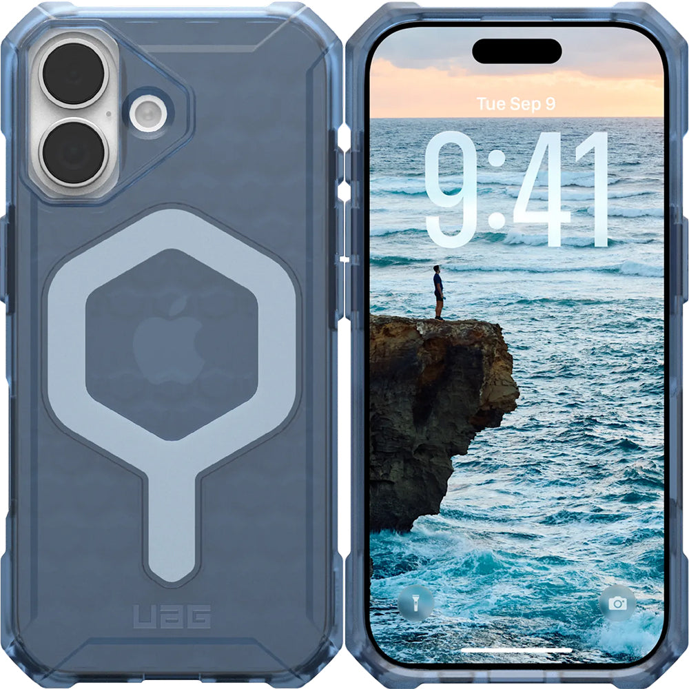 Handyhülle für iPhone 17, Urban Armor Gear Essential Armor Mag, Transluzent mit Blau