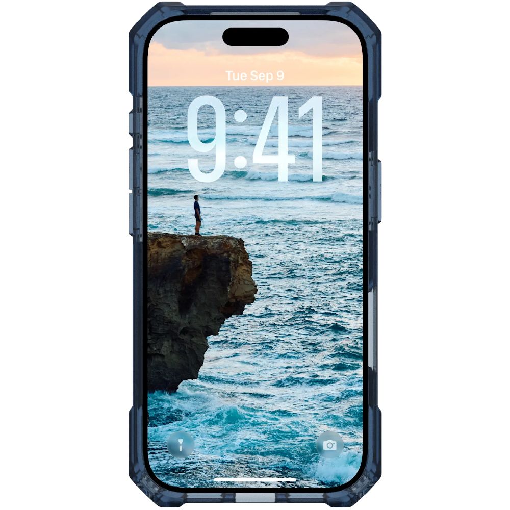 Handyhülle für iPhone 17 Pro, Urban Armor Gear Essential Armor Mag, Transluzent mit Blau