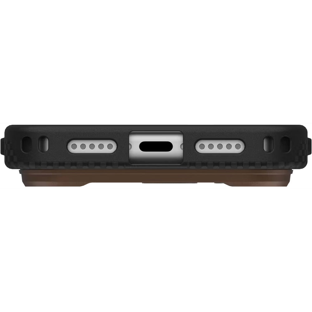 Handyhülle für iPhone 17 Pro, Urban Armor Gear UAG Fibr Armr MagSafe, Schwarz / Braun