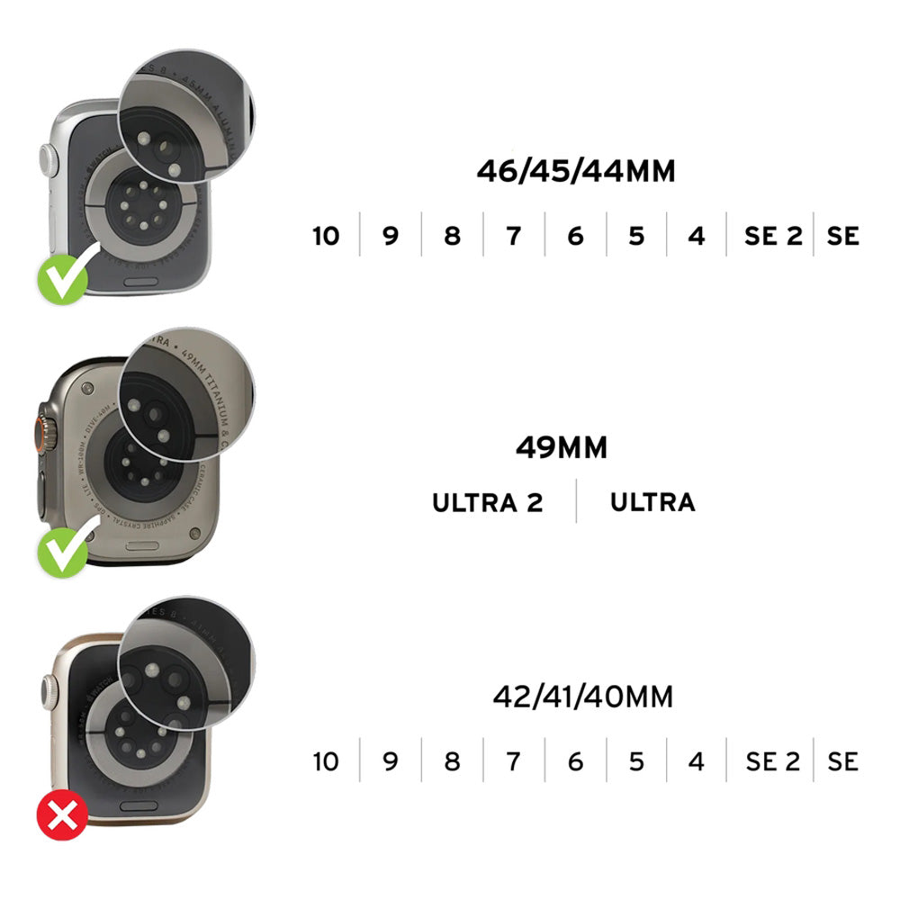 Armband für Apple Watch 49/46/45/44 mm, UAG Lucent [U], Grau