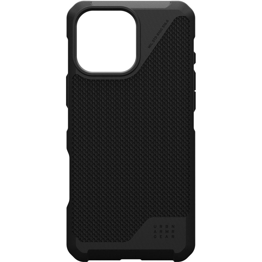 Handyhülle für iPhone 16 Pro Max, Urban Armor Gear Metropolis LT Mag mit MagSafe, Schwarz mit Kevlar