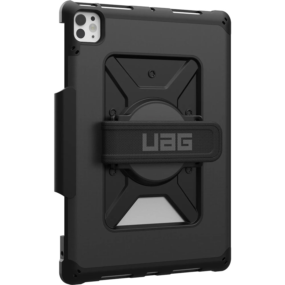Robuste Schutzhülle für iPad Pro 11" 2025 / 2024, Urban Armor Gear Metropolis Hand Strap, mit 360° Handriemen, Schwarz