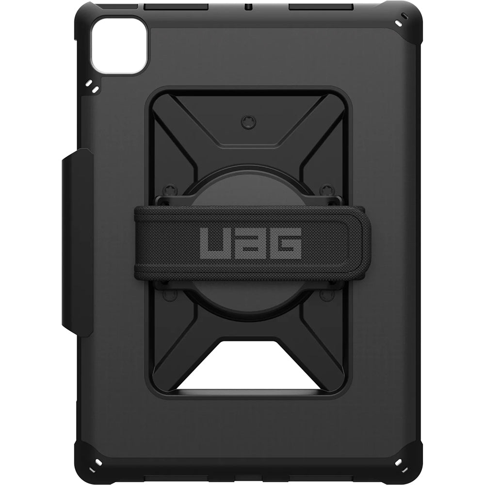 Robuste Schutzhülle für iPad Pro 11" 2025 / 2024, Urban Armor Gear Metropolis Hand Strap, mit 360° Handriemen, Schwarz