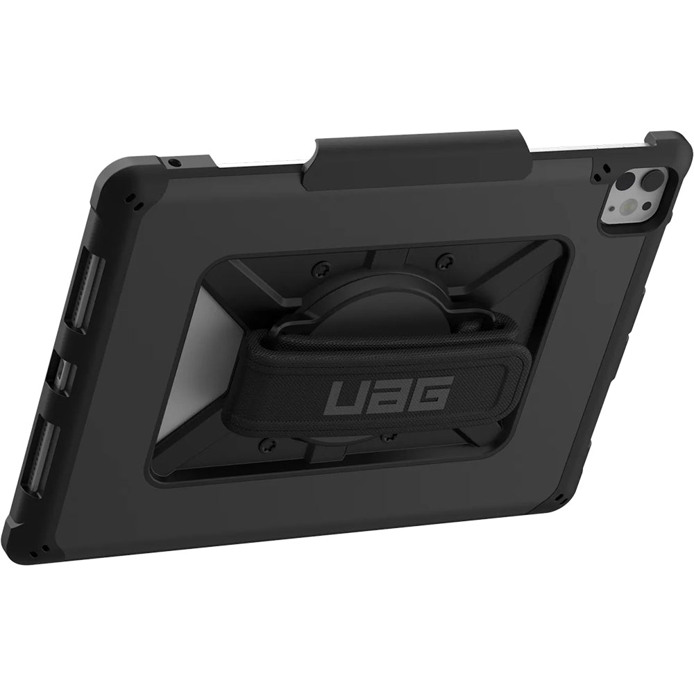Robuste Schutzhülle für iPad Pro 11" 2025 / 2024, Urban Armor Gear Metropolis Hand Strap, mit 360° Handriemen, Schwarz