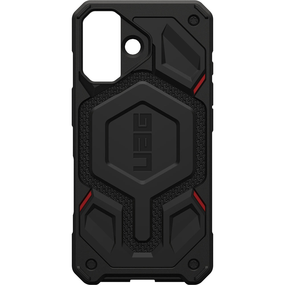 Handyhülle für iPhone 17, Urban Armor Gear Monarch Pro Mag mit MagSafe, Schwarz mit Kevlar