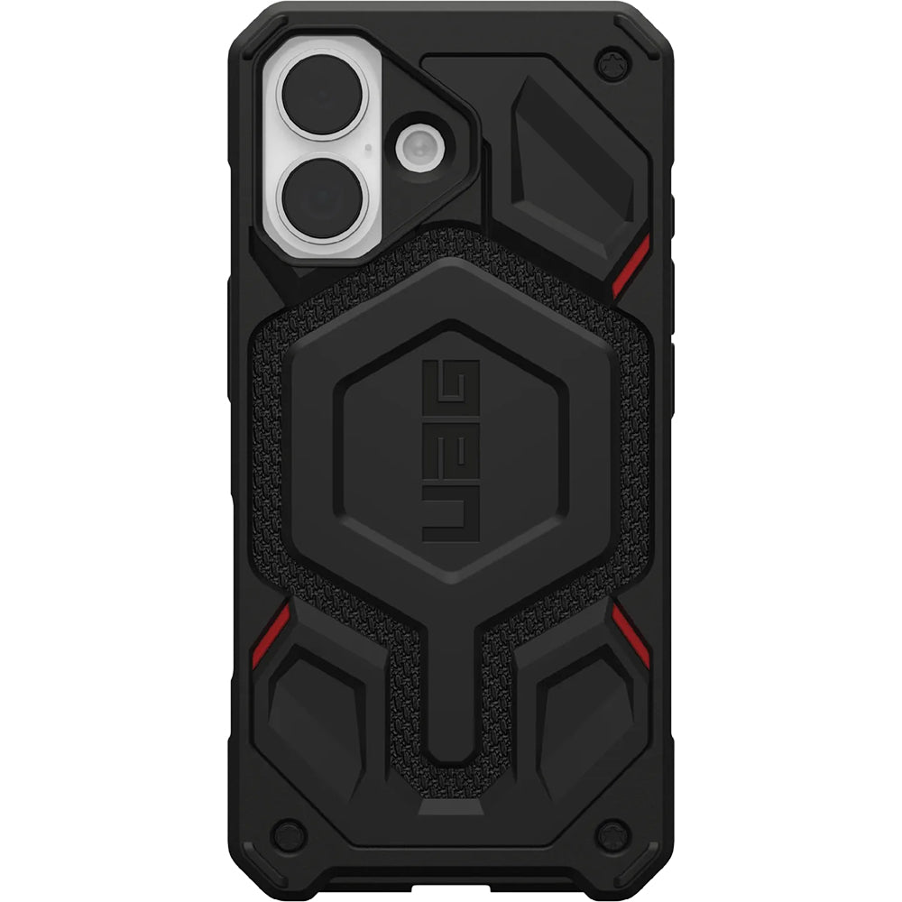 Handyhülle für iPhone 17, Urban Armor Gear Monarch Pro Mag mit MagSafe, Schwarz mit Kevlar