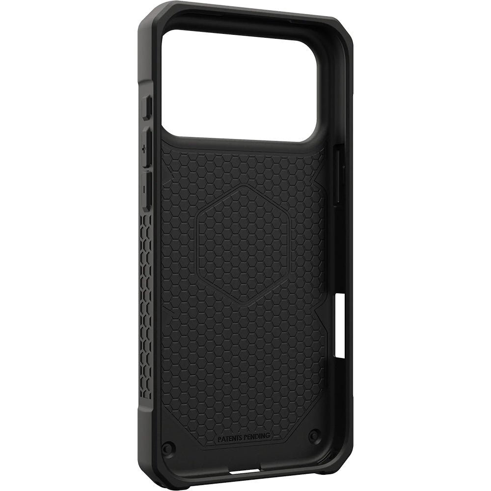Handyhülle für iPhone 17 Pro Max, Urban Armor Gear Monarch Pro Mag mit MagSafe, Schwarz mit Kohlefaser
