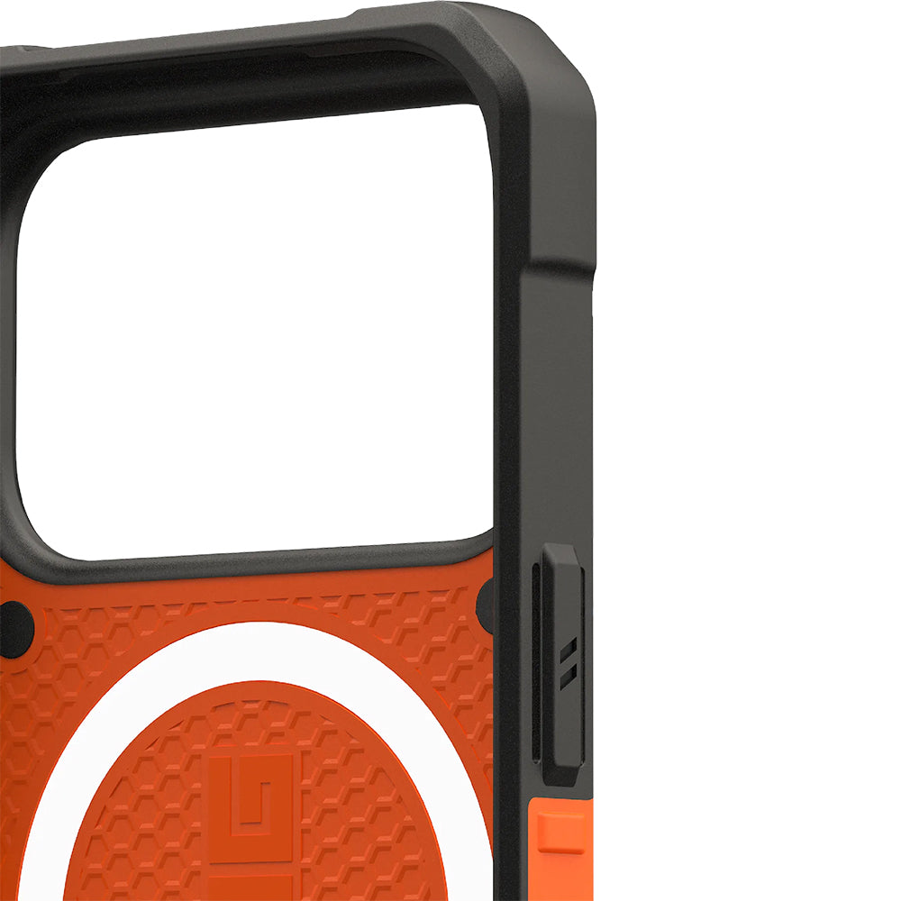 Handyhülle für iPhone 17 Pro, Urban Armor Gear Pathfinder Mag mit MagSafe, Orange mit Schwarzen Elementen