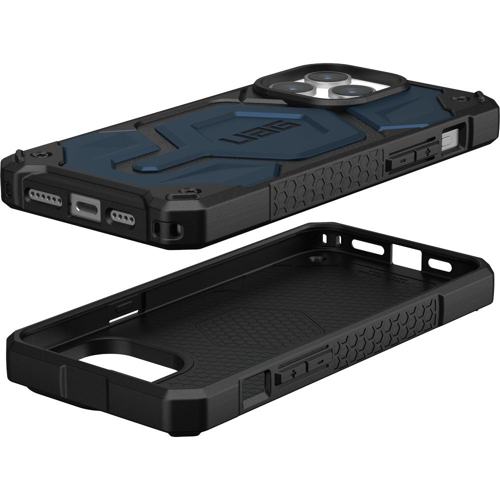 Schutzhülle Urban Armor Gear Monarch Pro MagSafe für Apple iPhone 15 Pro Max, Dunkelblau
