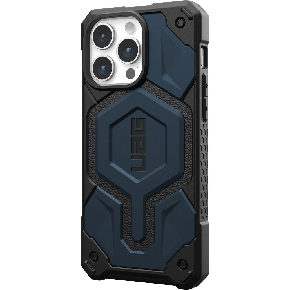 Schutzhülle Urban Armor Gear Monarch Pro MagSafe für Apple iPhone 15 Pro Max, Dunkelblau