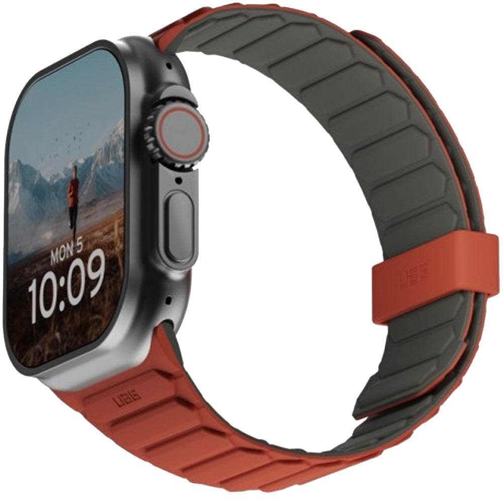 Armband für Apple Watch 49/46/45/44 mm, Urban Armor Gear Pathfinder, Orange-Grün