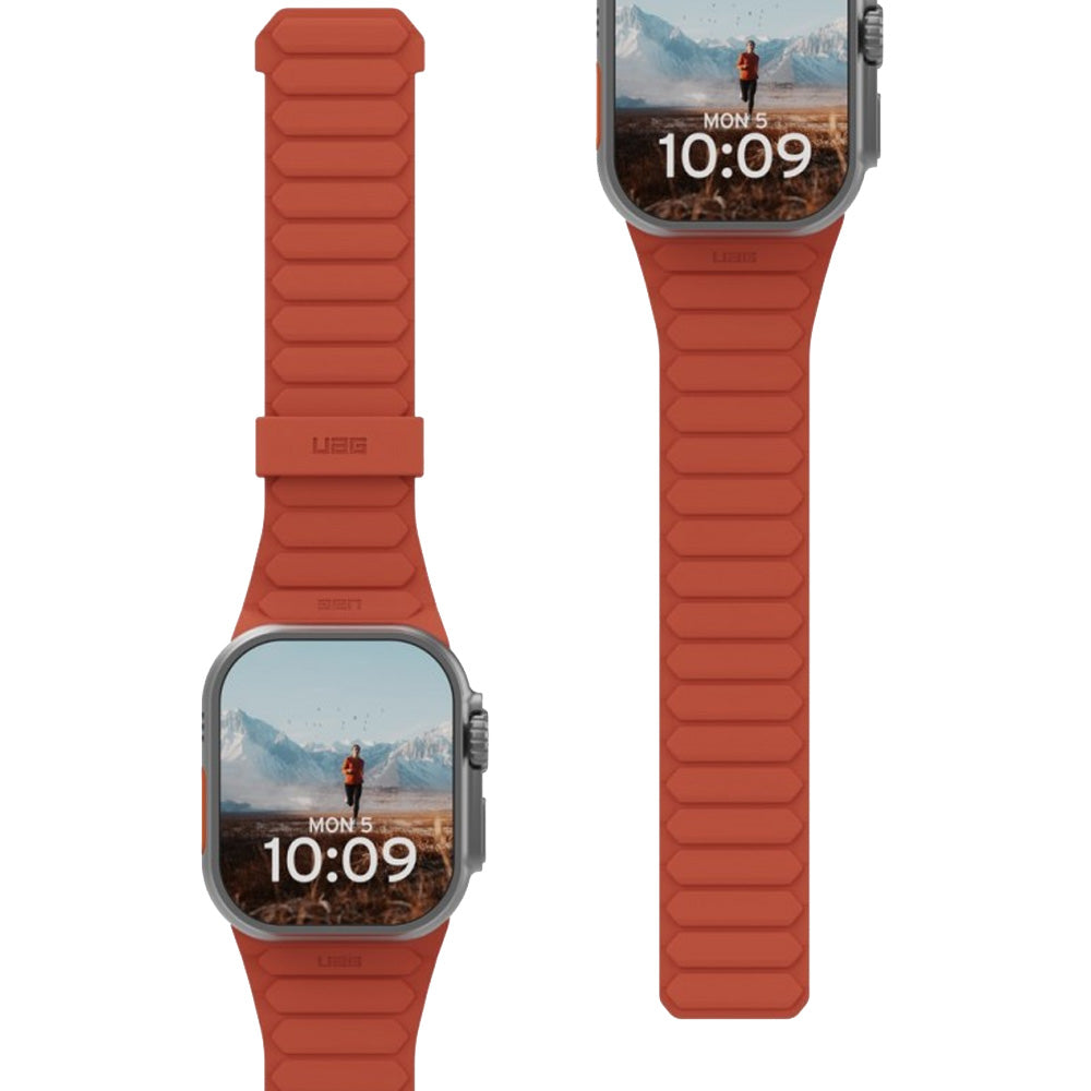 Armband für Apple Watch 49/46/45/44 mm, Urban Armor Gear Pathfinder, Orange-Grün