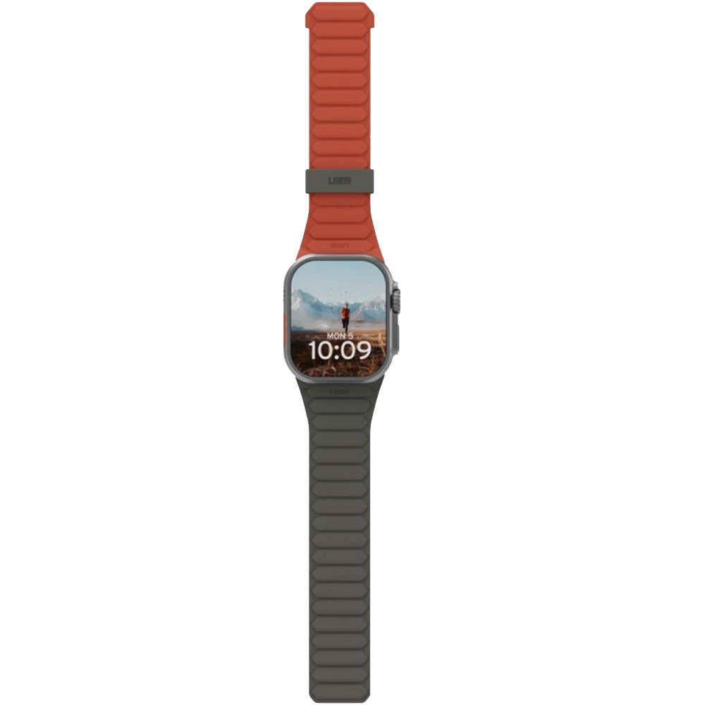 Armband für Apple Watch 49/46/45/44 mm, Urban Armor Gear Pathfinder, Orange-Grün