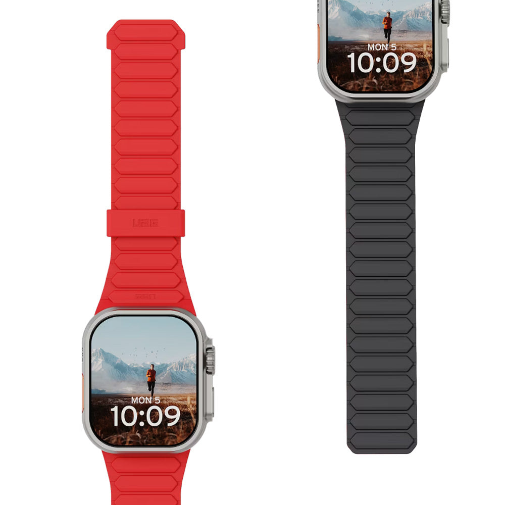 Armband für Apple Watch 49/46/45/44 mm, Urban Armor Gear Pathfinder, Rot-Schwarz
