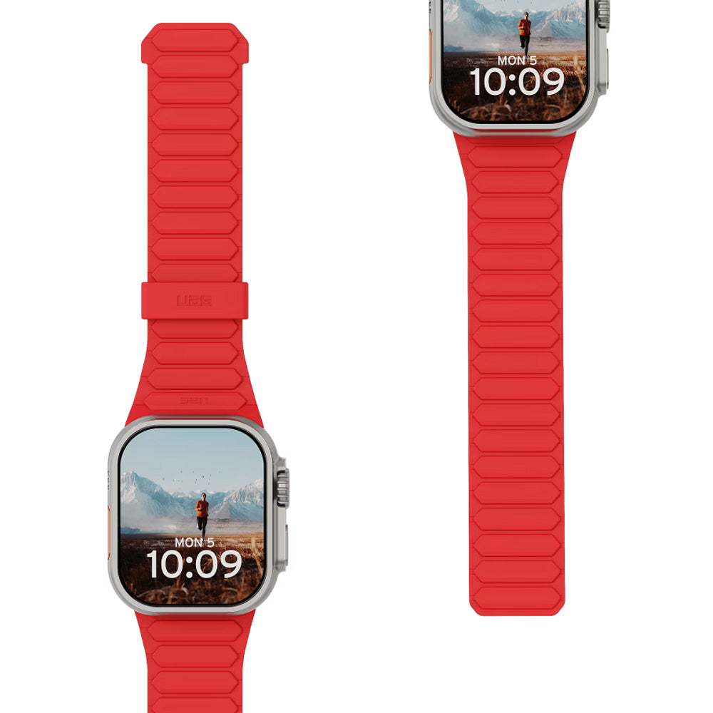 Armband für Apple Watch 49/46/45/44 mm, Urban Armor Gear Pathfinder, Rot-Schwarz