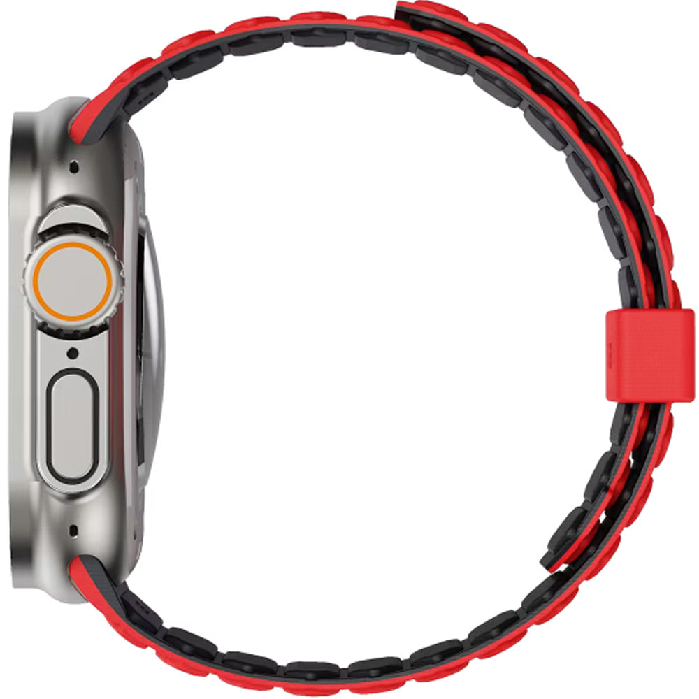 Armband für Apple Watch 49/46/45/44 mm, Urban Armor Gear Pathfinder, Rot-Schwarz