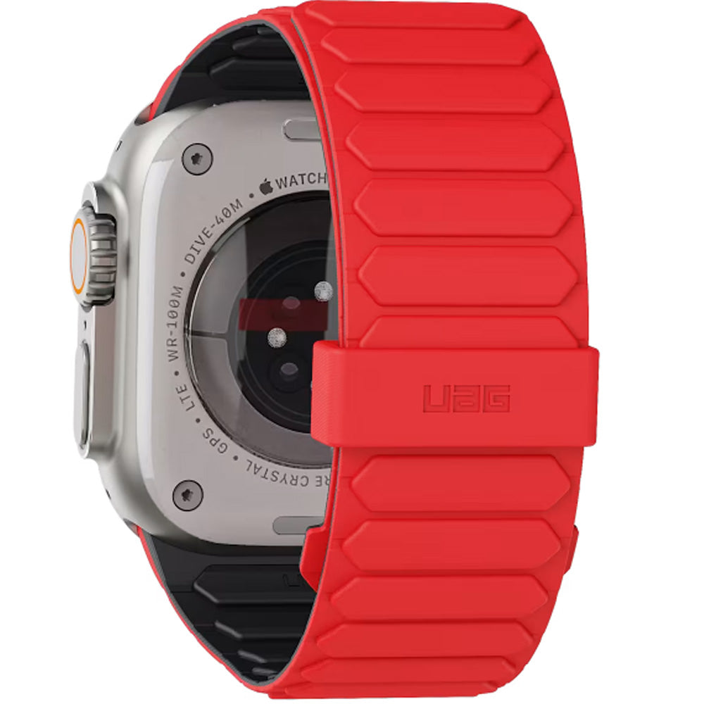Armband für Apple Watch 49/46/45/44 mm, Urban Armor Gear Pathfinder, Rot-Schwarz