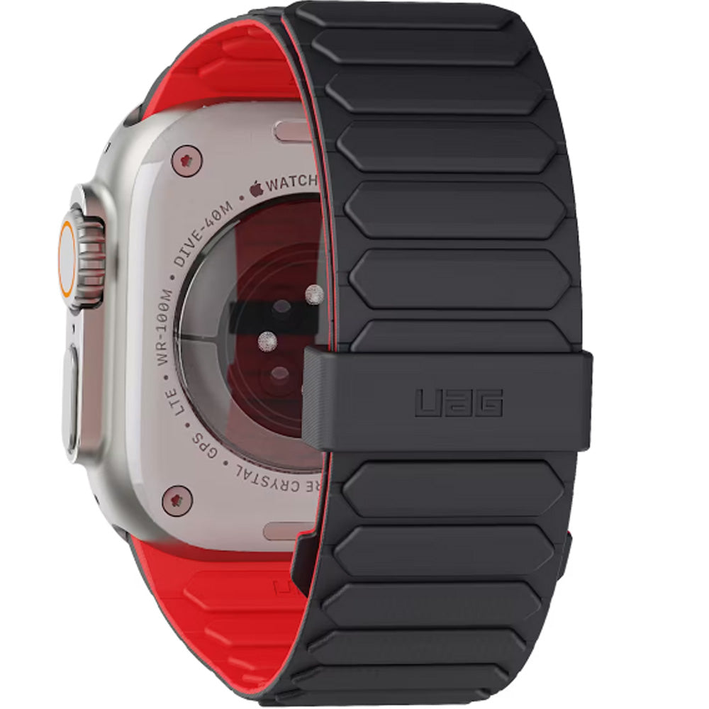 Armband für Apple Watch 49/46/45/44 mm, Urban Armor Gear Pathfinder, Rot-Schwarz