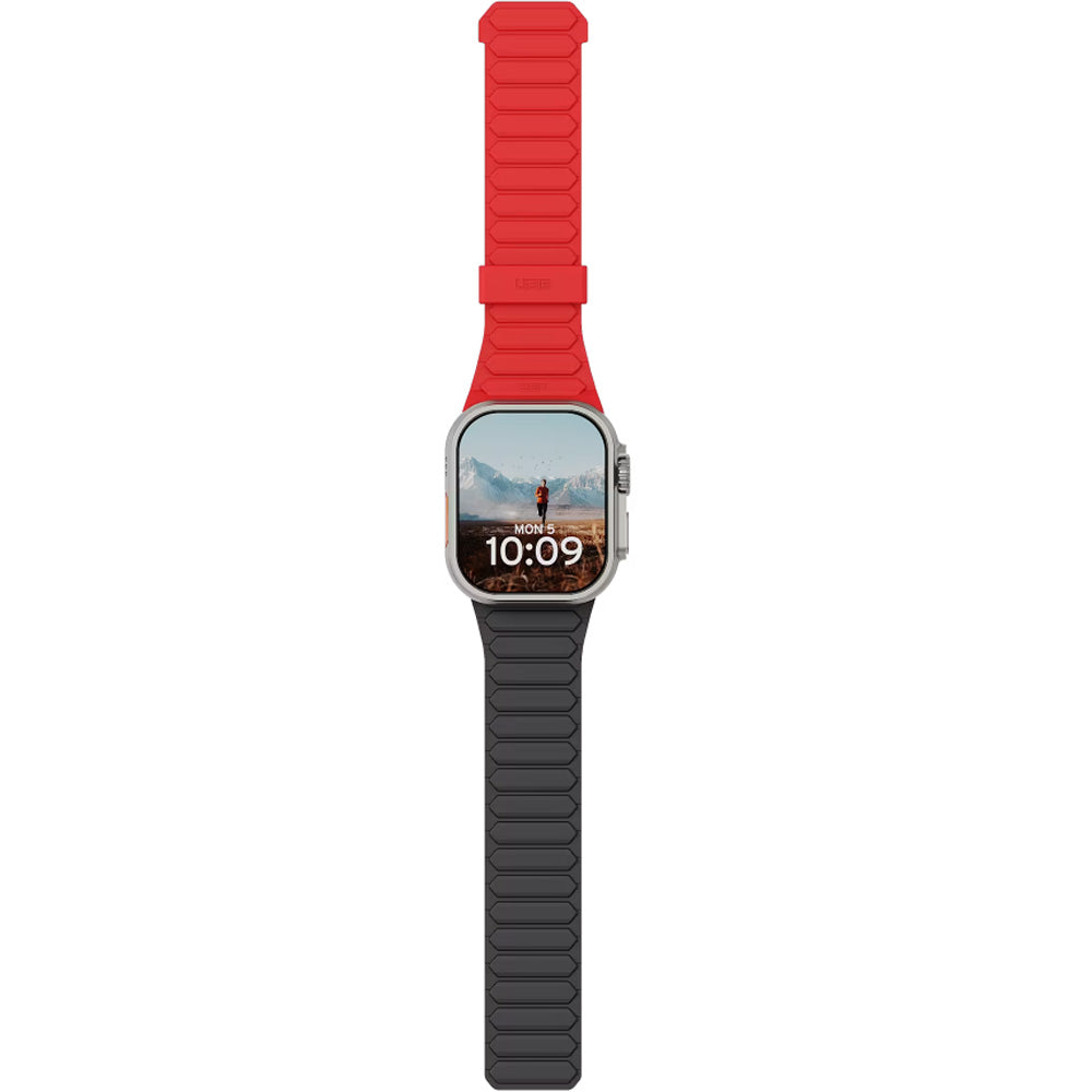Armband für Apple Watch 49/46/45/44 mm, Urban Armor Gear Pathfinder, Rot-Schwarz