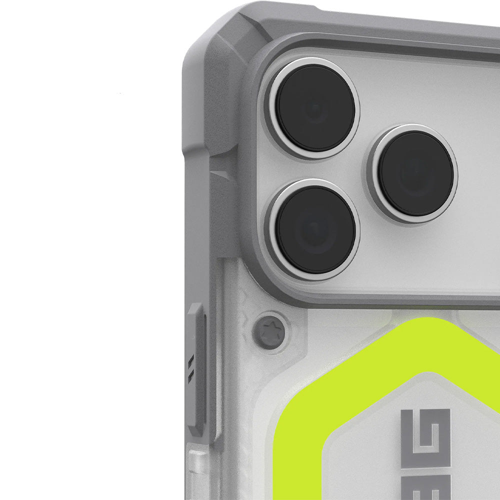 Handyhülle für iPhone 17 Pro, Urban Armor Gear Pathfinder Clear Mag mit MagSafe, Transparent und Gelb