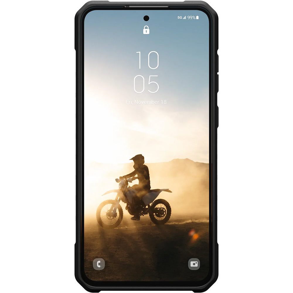Handyhülle für Galaxy S25 FE, Urban Armor Gear Pathfinder Clear Magnet, Weiß-Schwarz