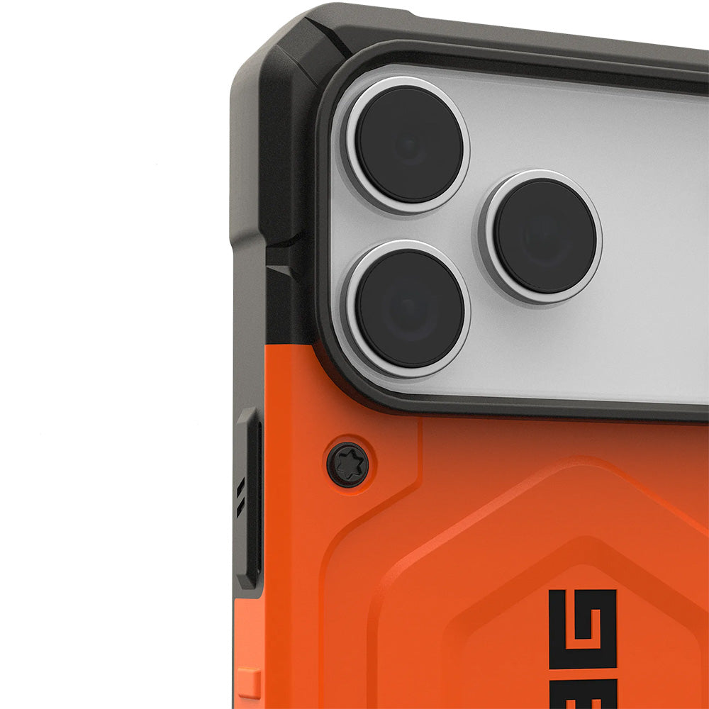 Handyhülle für iPhone 17 Pro Max, Urban Armor Gear Pathfinder Mag mit MagSafe, Orange mit Schwarzen Elementen
