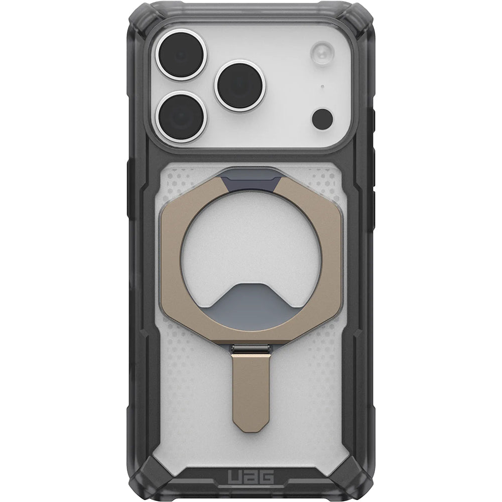 Handyhülle für iPhone 17 Pro, Urban Armor Gear Plasma XTE Mag mit MagSafe, Schwarz und Transparent