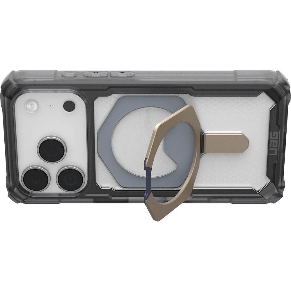 Handyhülle für iPhone 17 Pro, Urban Armor Gear Plasma XTE Mag mit MagSafe, Schwarz und Transparent