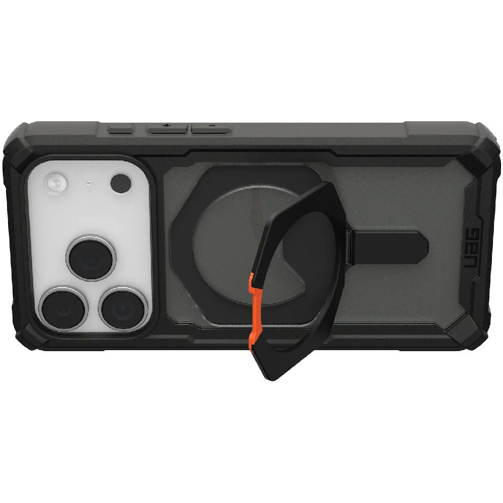 Handyhülle für iPhone 17 Pro, Urban Armor Gear Plasma XTE Mag mit MagSafe, Grau mit schwarzen Rahmen