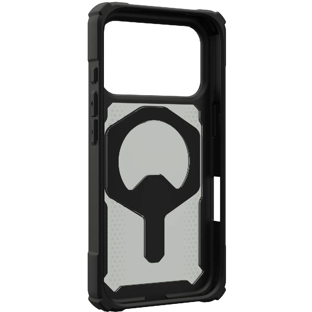 Handyhülle für iPhone 17 Pro, Urban Armor Gear Plasma XTE Mag mit MagSafe, Grau mit schwarzen Rahmen