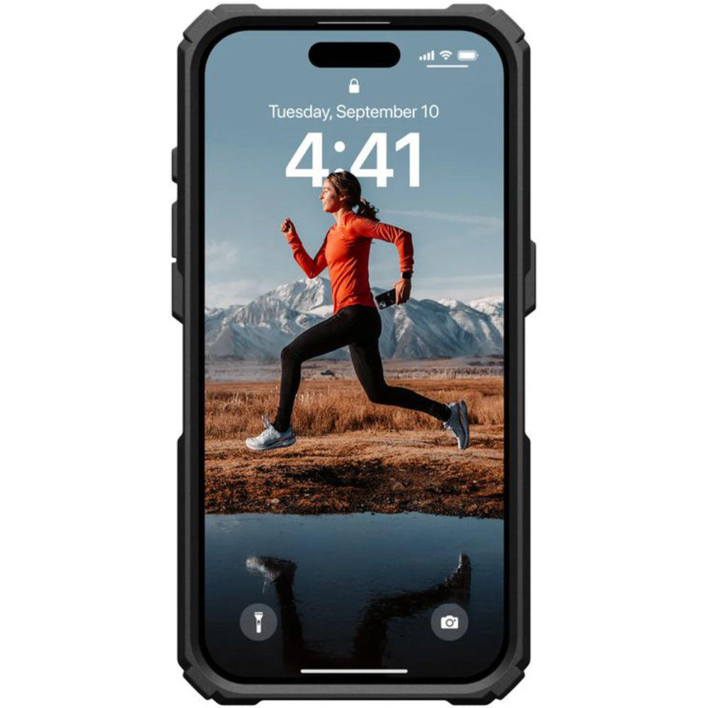 Schutzhülle für iPhone 15 Pro, Urban Armor Gear Plasma XTE Pro magnetic, kickstand, Schwarz