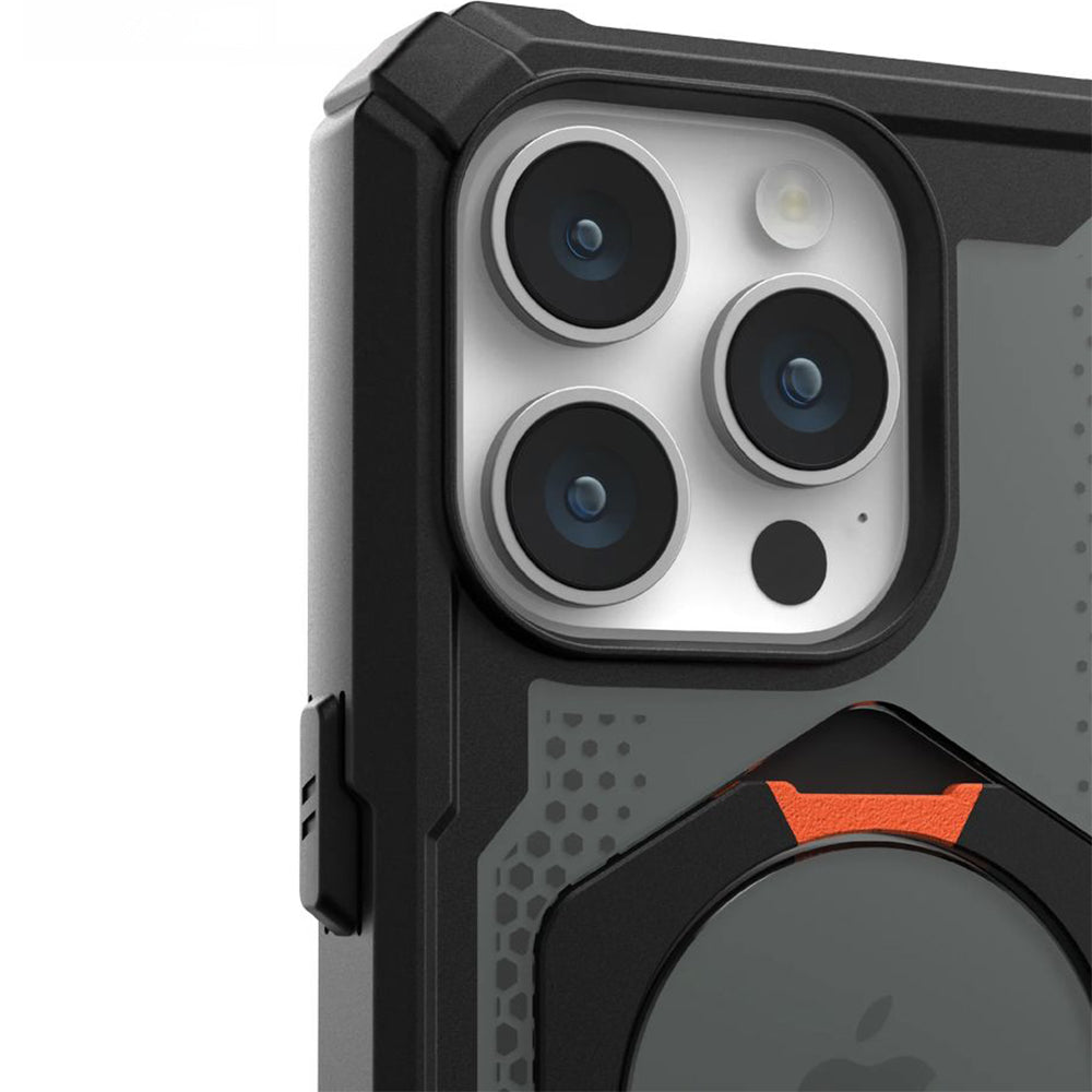 Schutzhülle für iPhone 15 Pro, Urban Armor Gear Plasma XTE Pro magnetic, kickstand, Schwarz