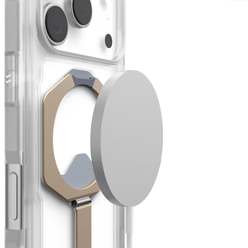Handyhülle für iPhone 17 Pro, Urban Armor Gear Plasma XTE Mag mit MagSafe, Transparent-Titan