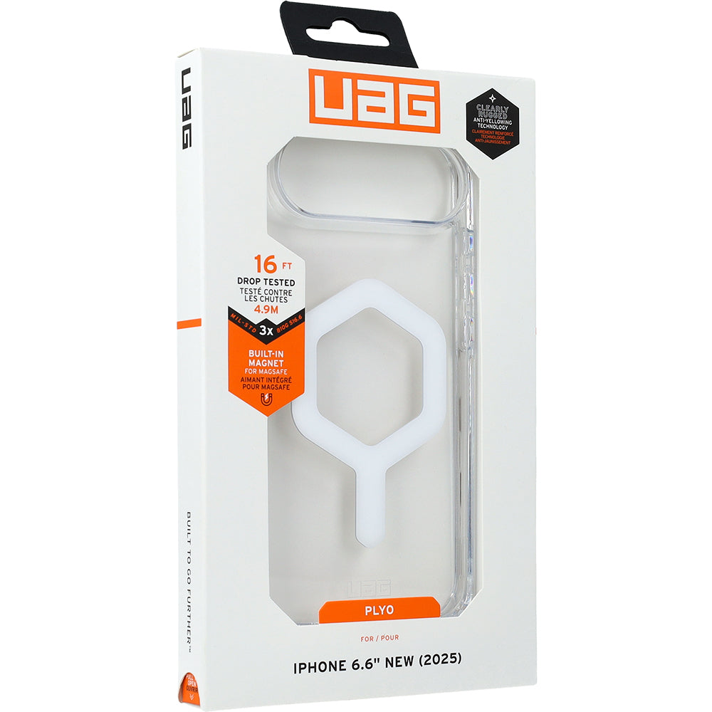 Handyhülle für iPhone Air, Urban Armor Gear Plyo Mag mit MagSafe, Transparent und Weiß