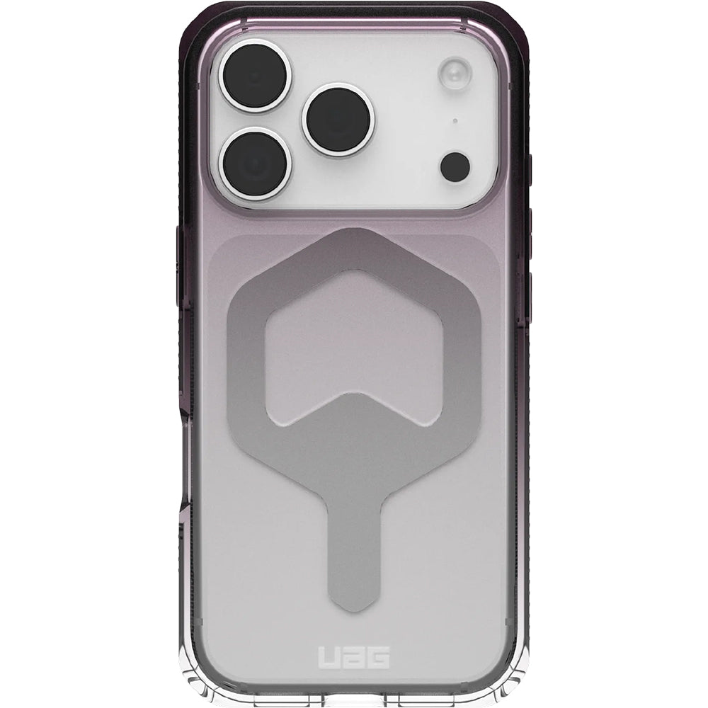 Handyhülle für iPhone 17 Pro, Urban Armor Gear Plyo Mag mit MagSafe, Durchscheinend-Schwarz