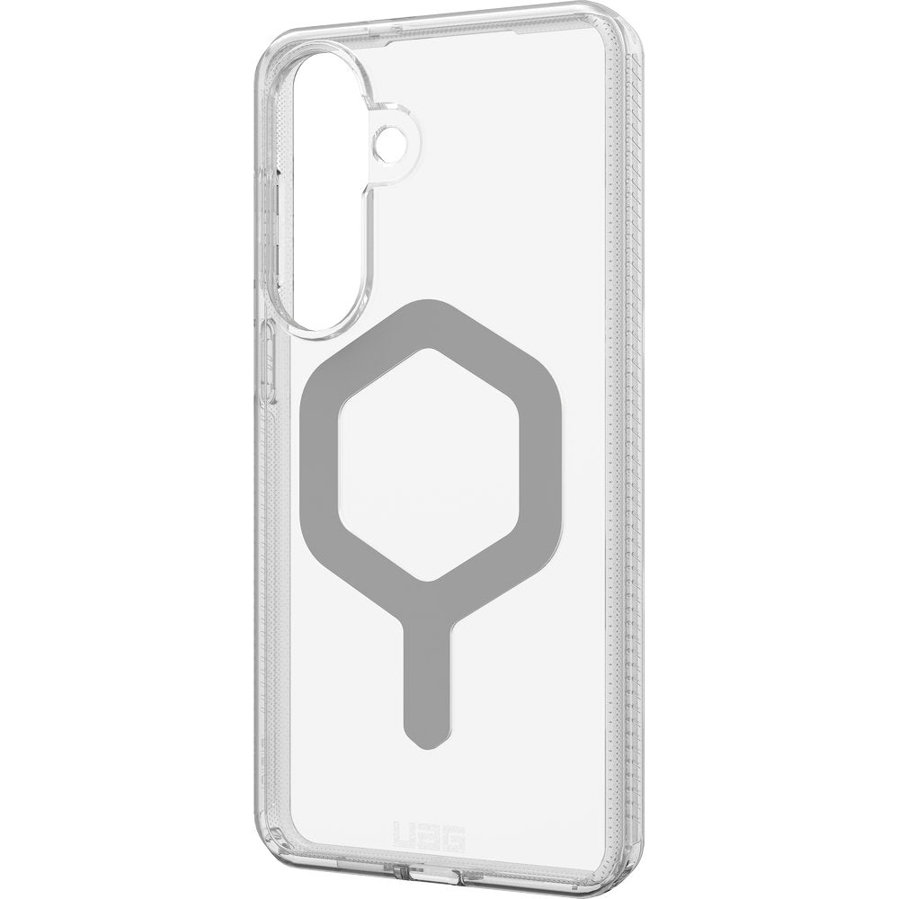 Handyhülle für Galaxy S26 Plus, Urban Armor Gear Plyo Magnet, Transparent und Grau