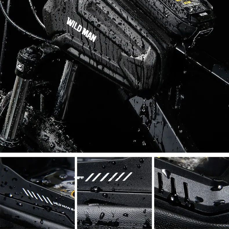 Fahrradhalterung, Rahmentasche Wildman XT6, Schwarz