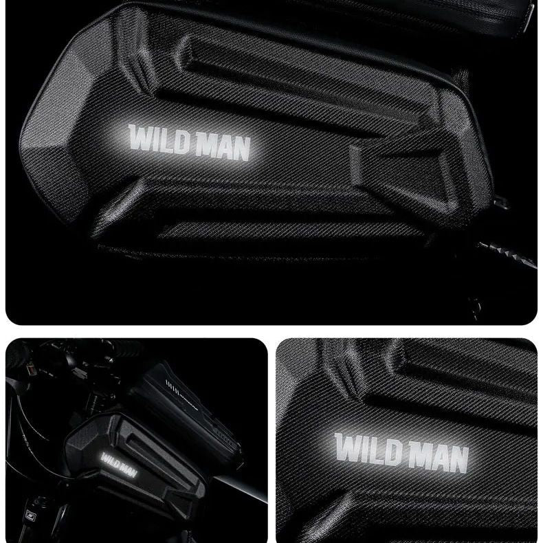 Fahrradhalterung, Rahmentasche Wildman XT6, Schwarz