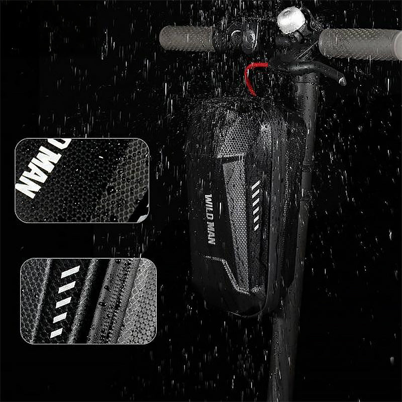 Lenker-/Gepäckträgertasche für Elektroroller, Wildman ES8X Max 4L, Schwarz