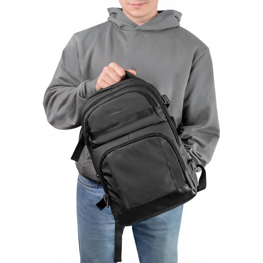 Reiserucksack mit Platz für einen Laptop, 20l, 40x20x25 cm, Wozinsky WPW-20L, Schwarz