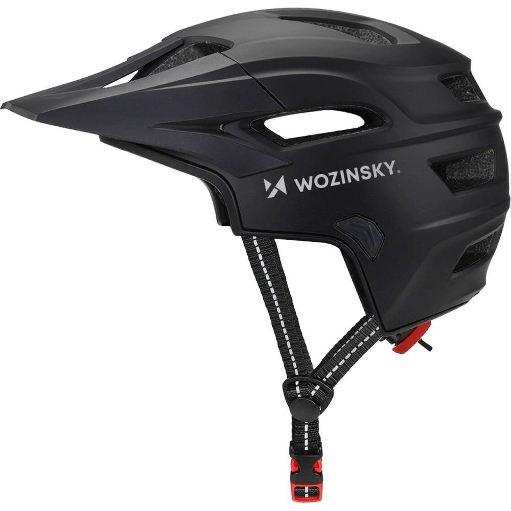 Fahrradhelm 57-62 cm mit abnehmbarem Visier, Wozinsky HT-009, Schwarz