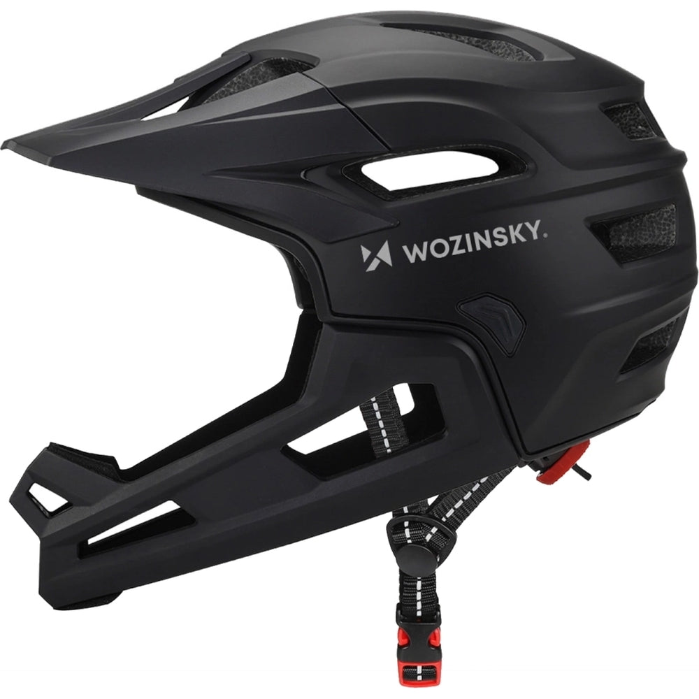 Fahrradhelm 57-62 cm mit abnehmbarem Visier, Wozinsky HT-009, Schwarz