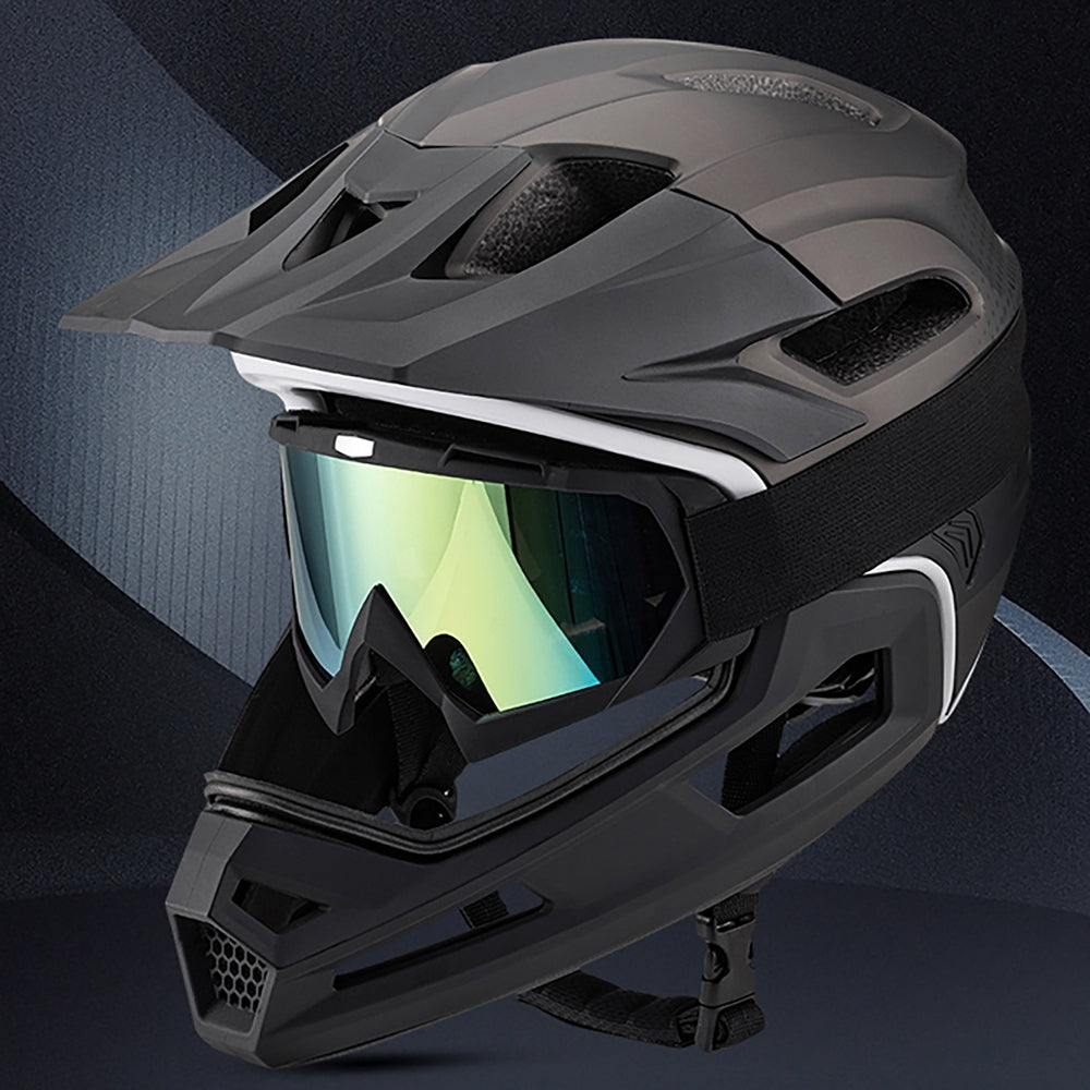 Fahrradhelm 57-62 cm mit abnehmbarem Visier, Wozinsky HT-009, Schwarz